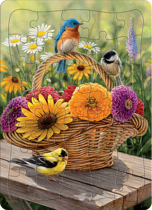 Casse-tête 35 morceaux - Oiseaux et panier