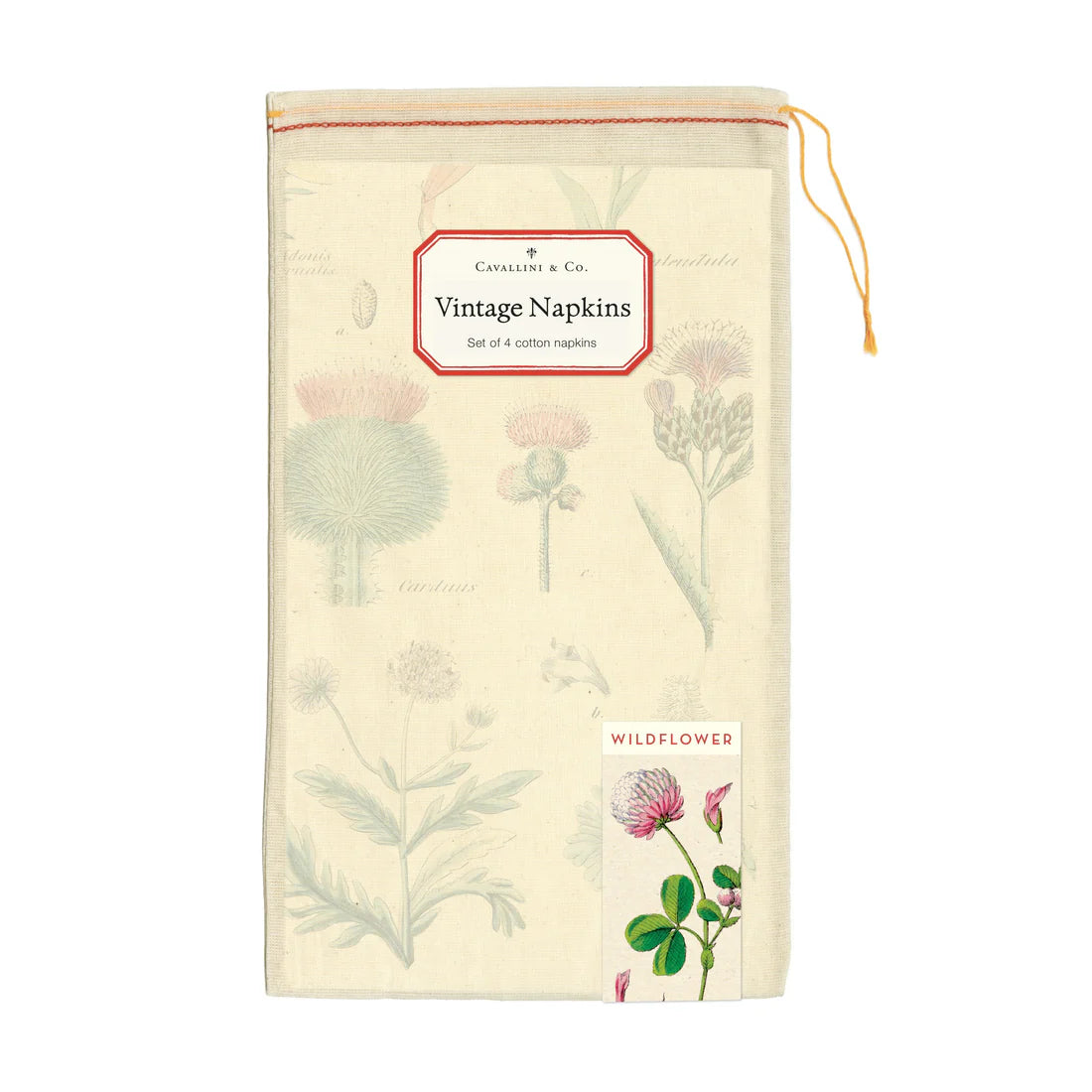 Serviettes de table (4) avec Fleurs Sauvages