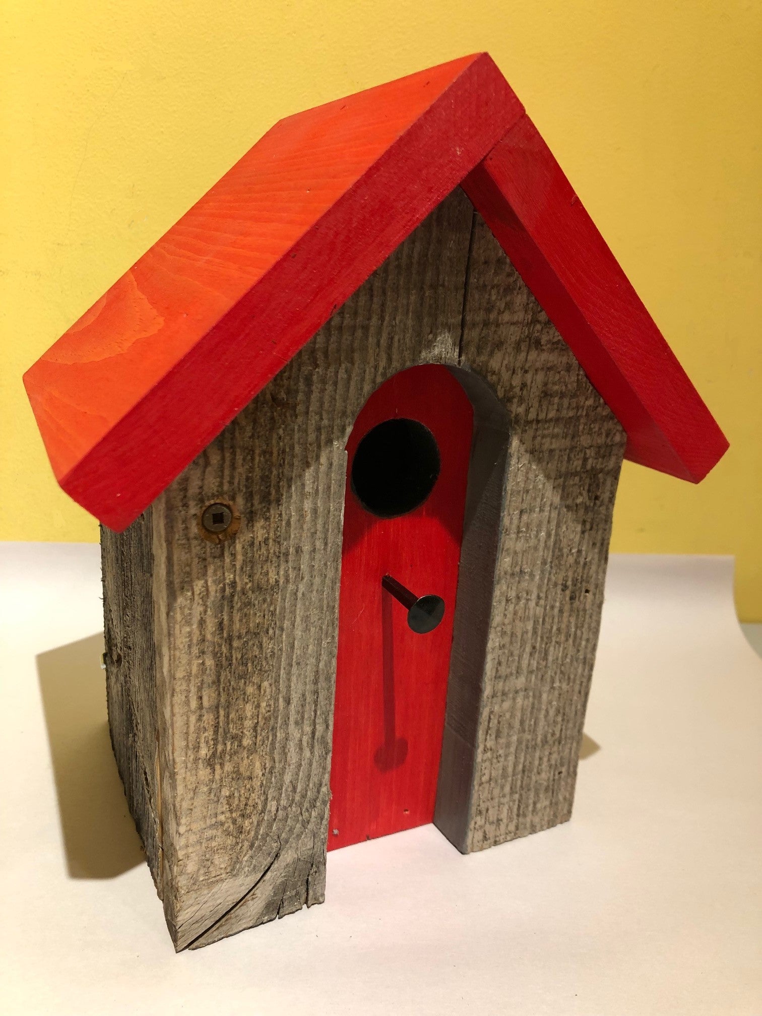Nichoir en bois de grange - Porte intérieure en arche