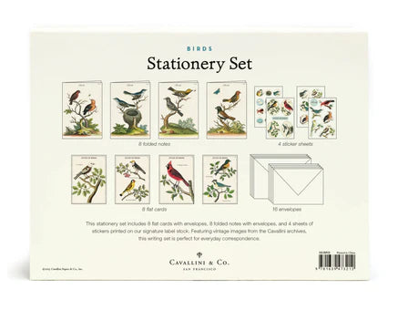 Ensemble de 16 cartes et autocollants avec oiseaux