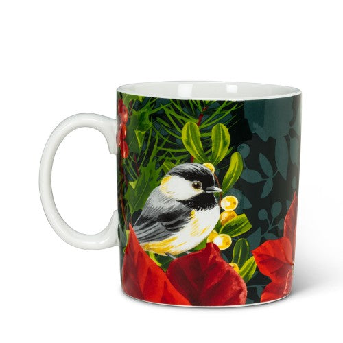 Tasse cardinal et Poinsettia
