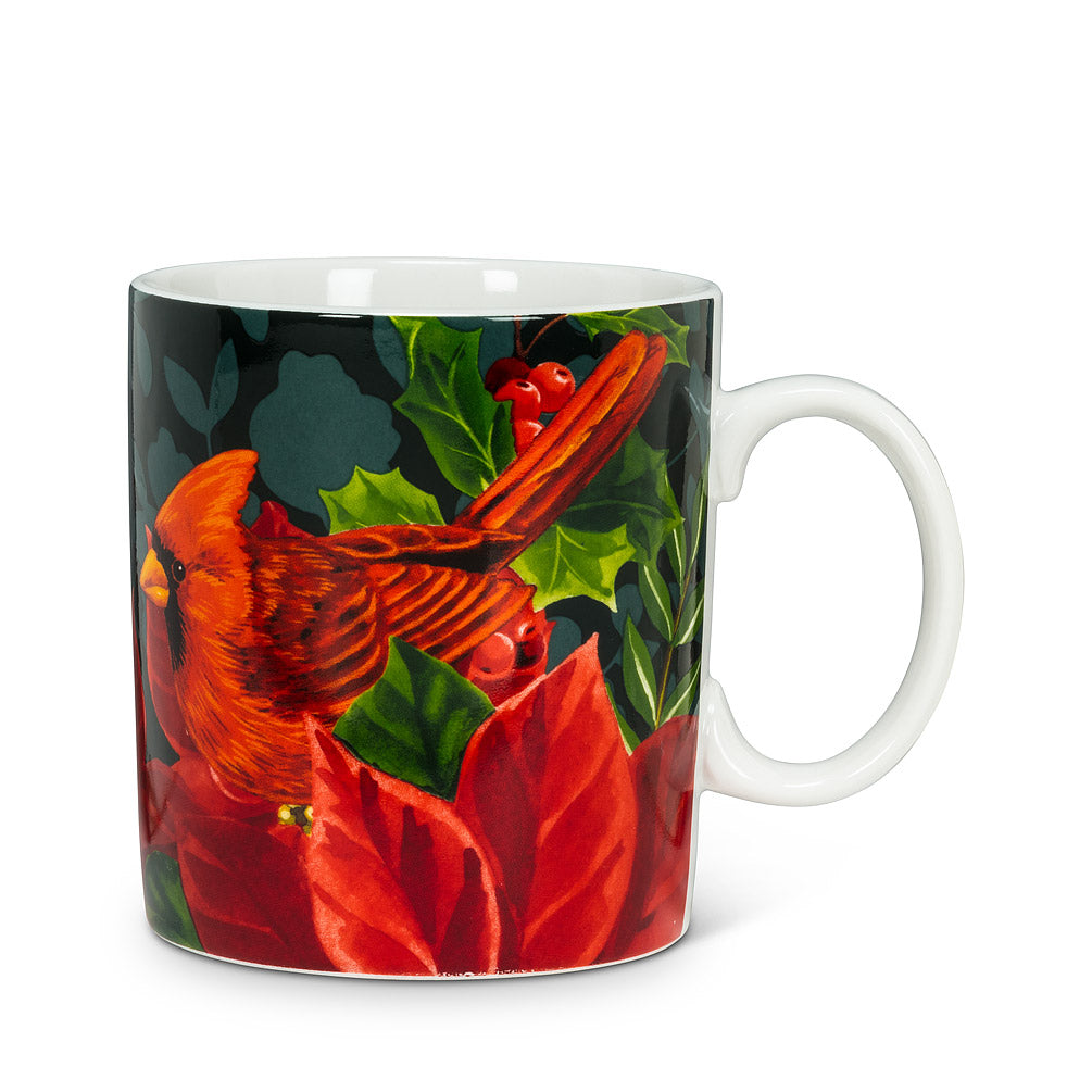Tasse cardinal et Poinsettia