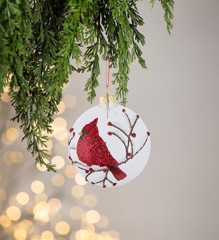 Boule de Noël ronde Cardinal