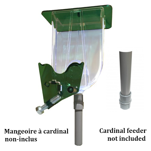 Adaptateur pour l'Unique Mangeoire à Cardinal pour poteau de 1 pouce