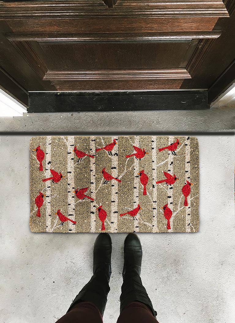 Tapis cardinaux et bouleaux