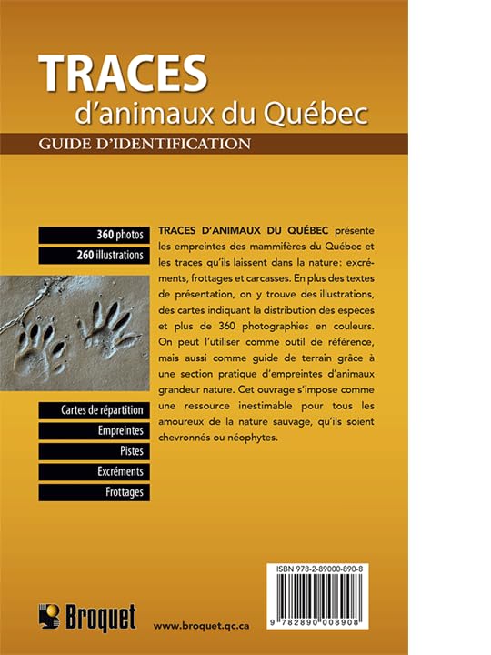 Guide d'identification Traces d'animaux du Québec 