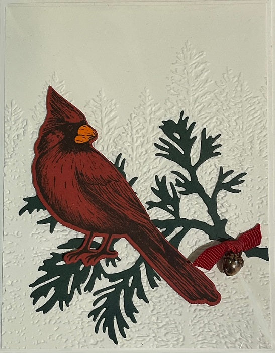 Carte de souhaits fait à la main - Cardinal