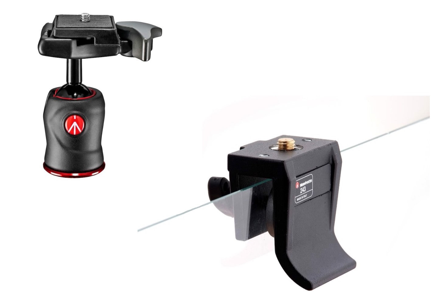 Monture pour fenêtre d'auto Manfrotto et tête rotule