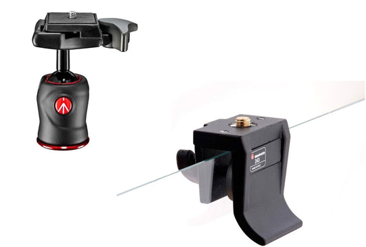 Monture pour fenêtre d'auto Manfrotto et tête rotule