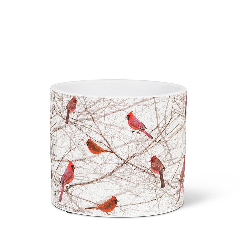 Petit cache-pot « Cardinaux dans les branchages »