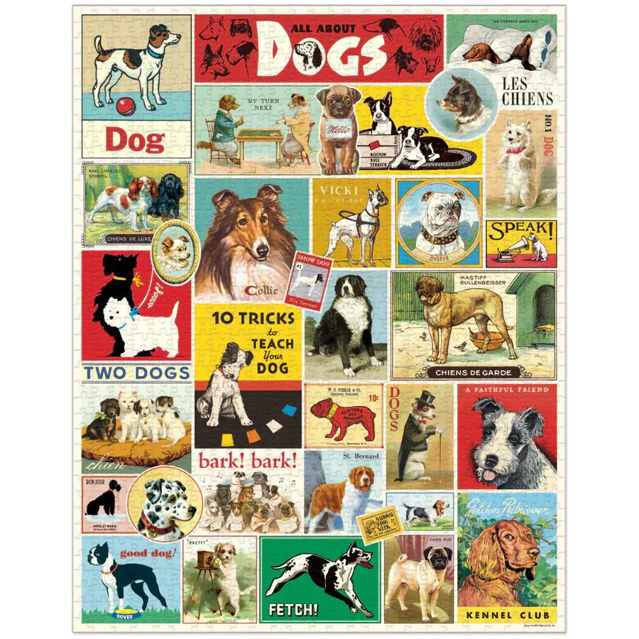 Casse-tête 1000 Pièces - Chiens à l'ancienne