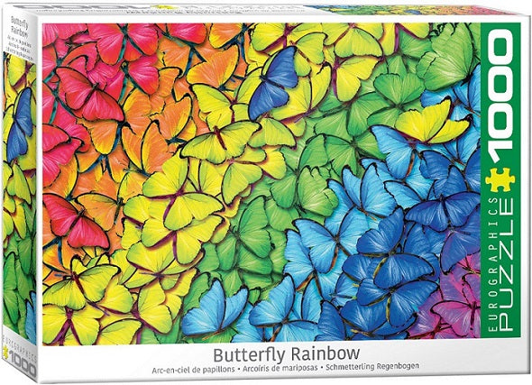 Casse-tête 1000 morceaux - Arc-en-ciel de papillons