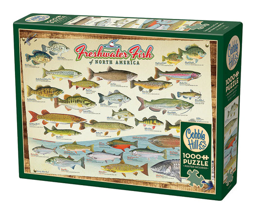 Puzzle 1000 pieces - Poissons d'eau douce d'Amérique du Nord