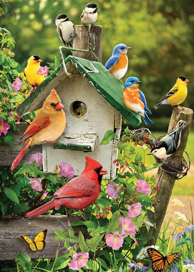 Casse-tête 35 morceaux - oiseaux autour du nichoir