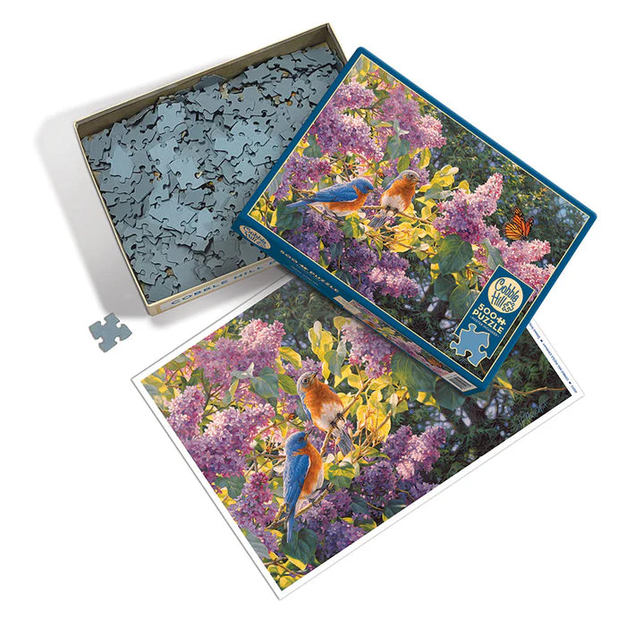 Casse-tête 500 morceaux – Merlebleus et lilas