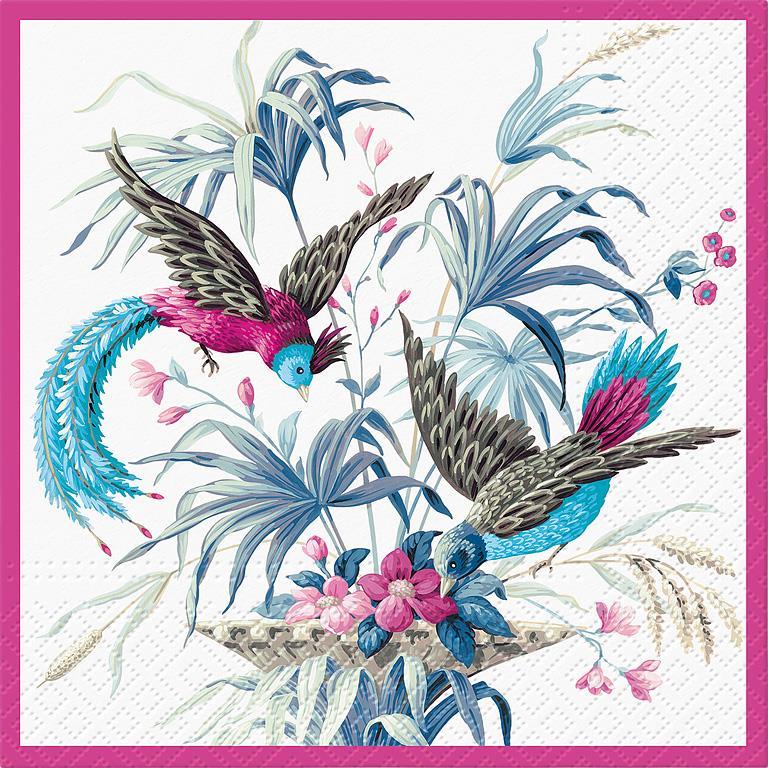 Serviettes à dîner « Oiseaux d’Éden » – Paquet de 20