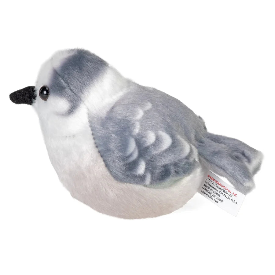 Mésangeai du Canada en peluche avec chant