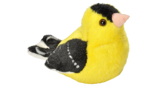Chardonneret en peluche avec chant