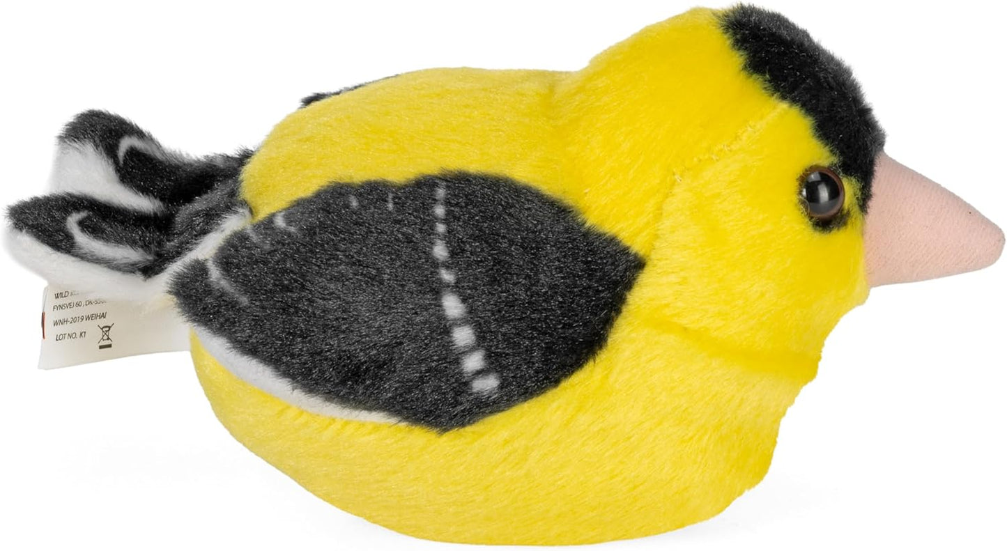 Chardonneret en peluche avec chant