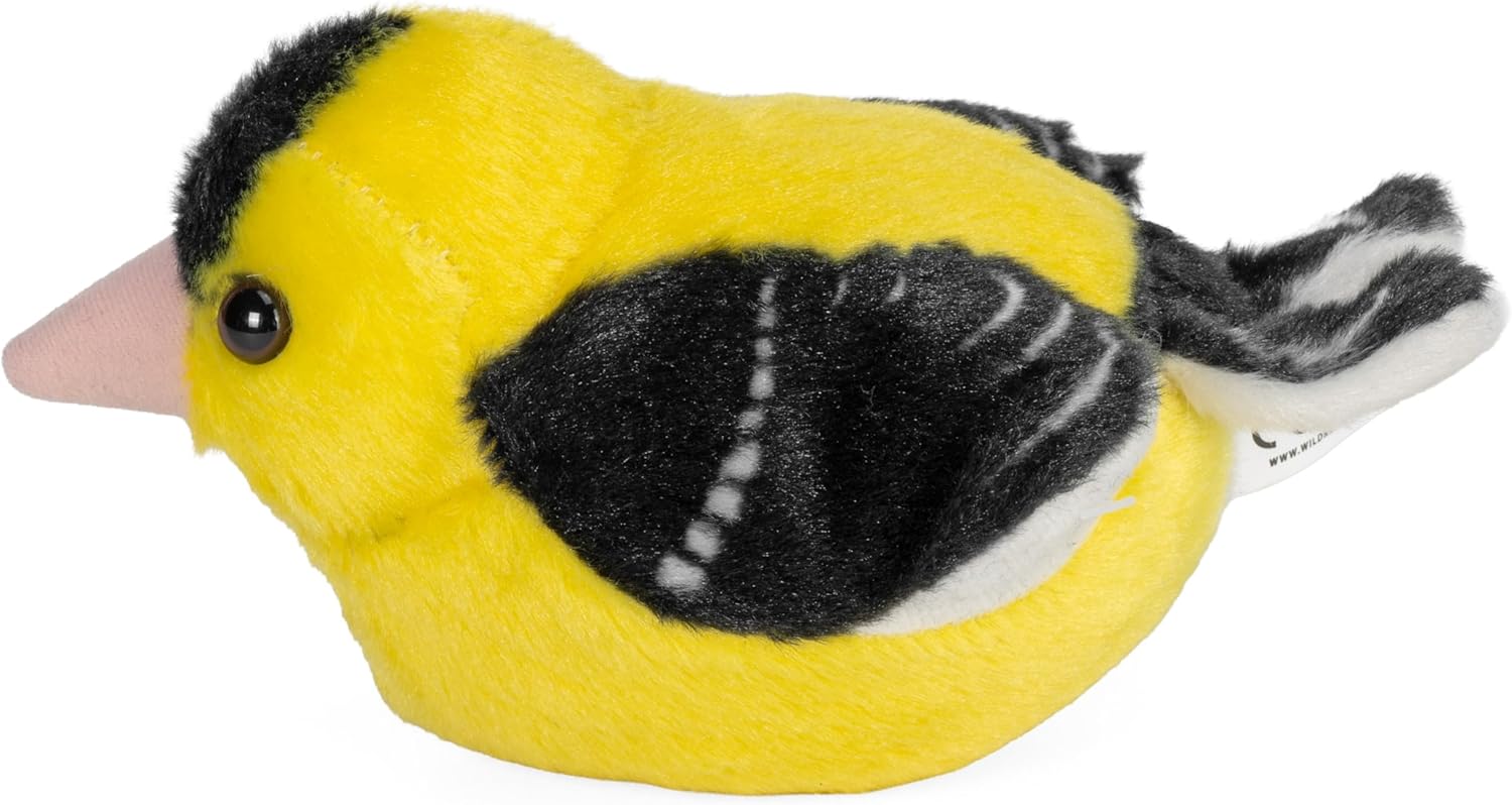 Chardonneret en peluche avec chant