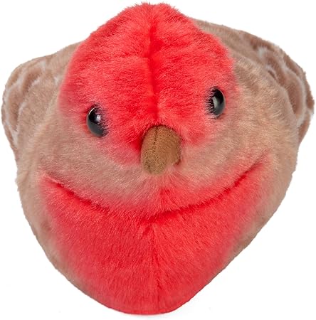 Roselin familier en peluche avec chant