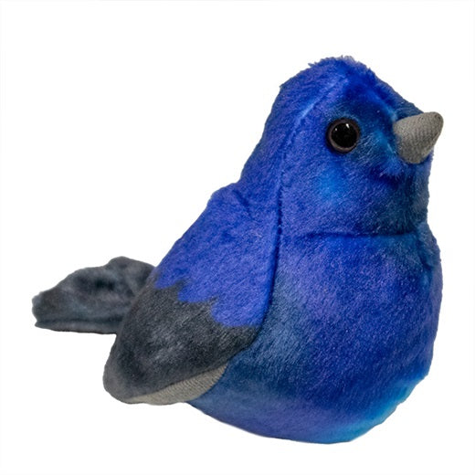 Hirondelle noire en peluche avec chant