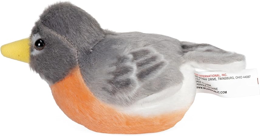 Merle d'Amérique en peluche avec chant