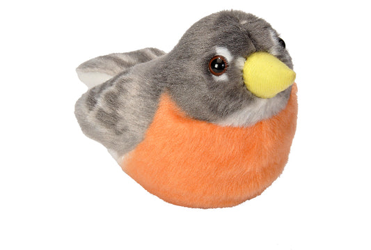 Merle d'Amérique en peluche avec chant