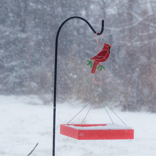 Vitrail cardinal et crochet