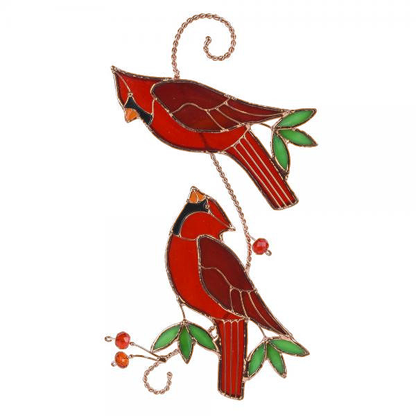Vitrail deux cardinaux