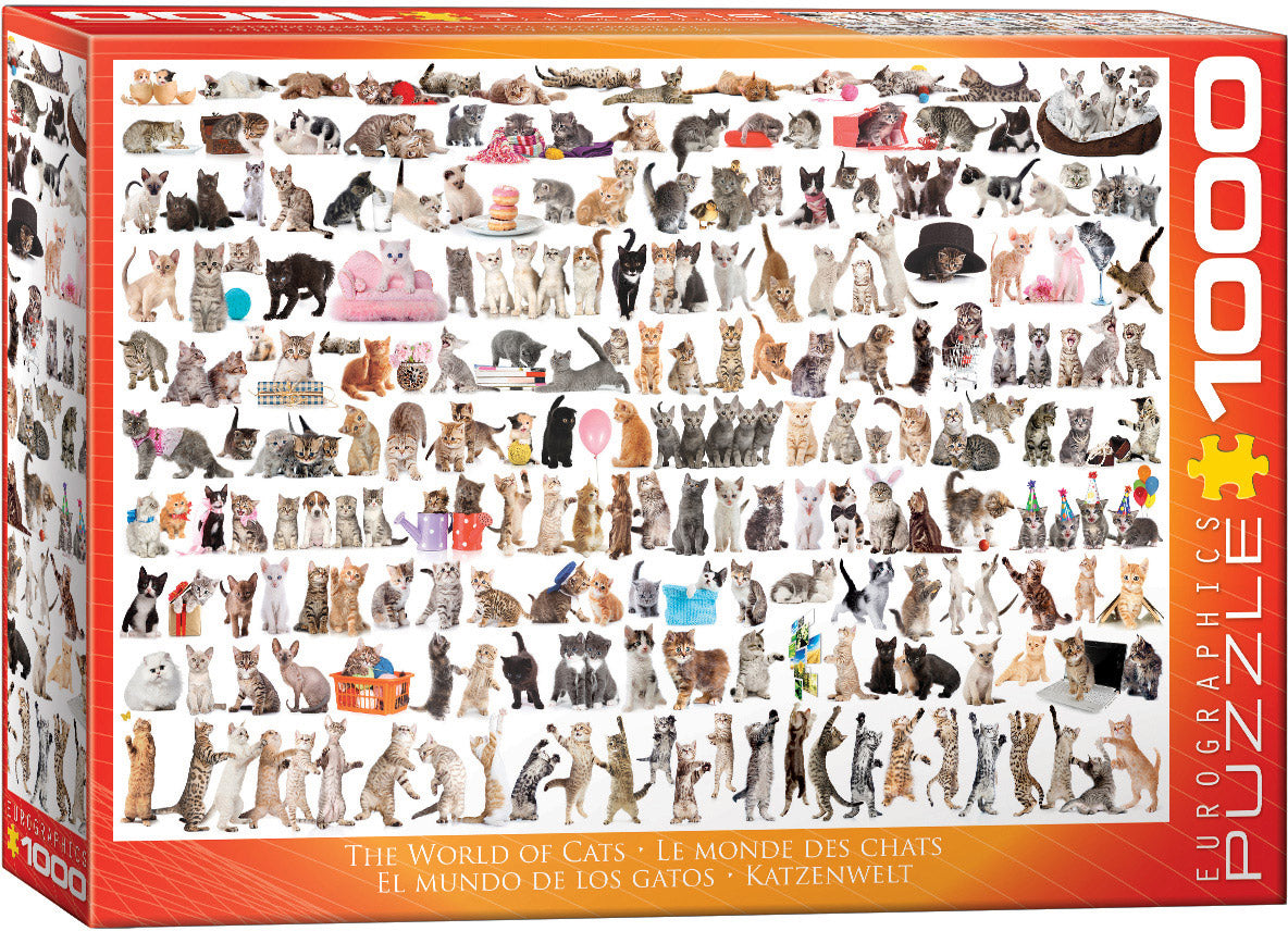 Casse-tête 1000 morceaux - Le monde des chats