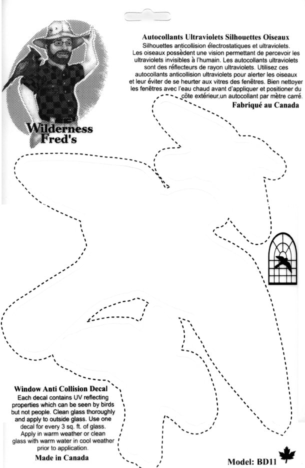 Silhouette transparente pour fenêtre BD11