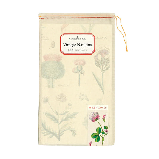 Serviettes de table (4) avec Fleurs Sauvages