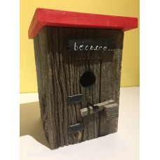 Barn Wood Nesting Box - Outhouse