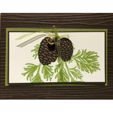 Hand-made greeting card - Pine Cones