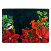 Placemat - Birds and Poinsettia