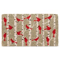 Cardinals in Birch Doormat