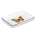 Assiette rectangulaire papillon