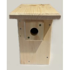 Chickadee, nuthatch or Downy Woodpecker nesting box 