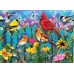 Puzzle 500 pieces - Birds on a blue Fence