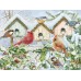 Puzzle 275 pieces - 3 Winter Bird Houses
