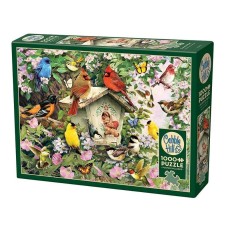 Puzzle 1000 pieces - White next box and cardinals