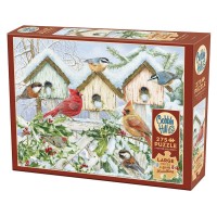 Puzzle 275 pieces - 3 Winter Bird Houses