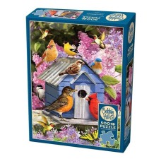 Puzzle 500 pieces - Blue nest box - Spring