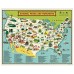 Casse-tête 1000 morceaux - Carte de parcs nationaux Américains