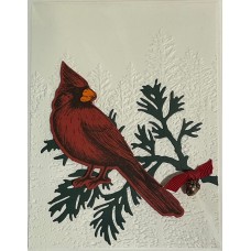 Carte de souhaits fait à la main - Cardinal