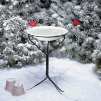 Large Heated Bird Bath with Stand