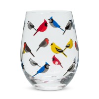 Multi-bird Stemless Glass