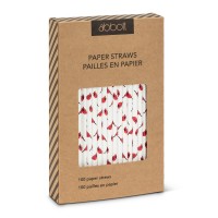 Cardinal Paper Straws