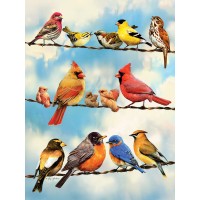 Puzzle 35 pieces - Birds on a wire